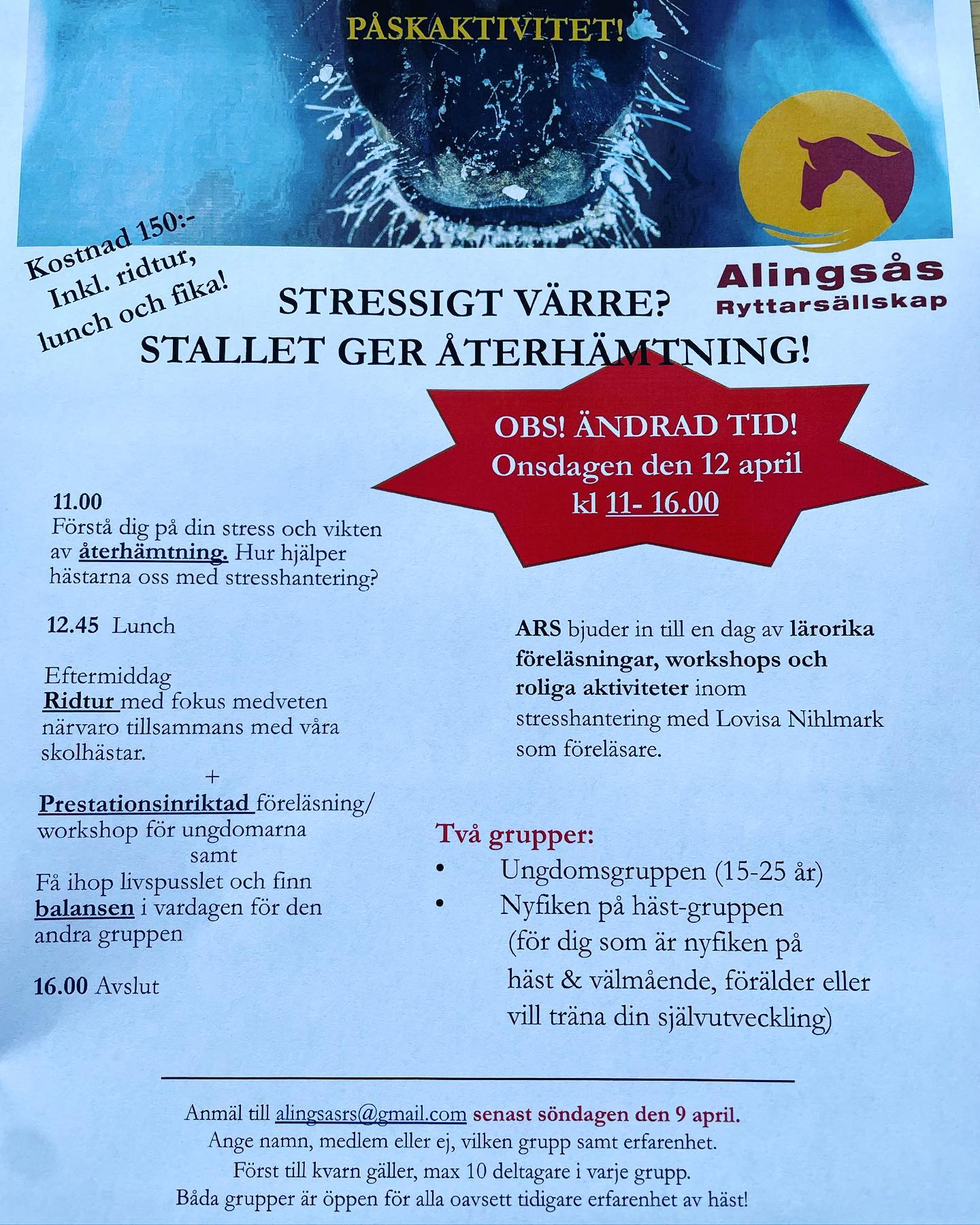 Det finns platser kvar, välkomna att anmäla er!